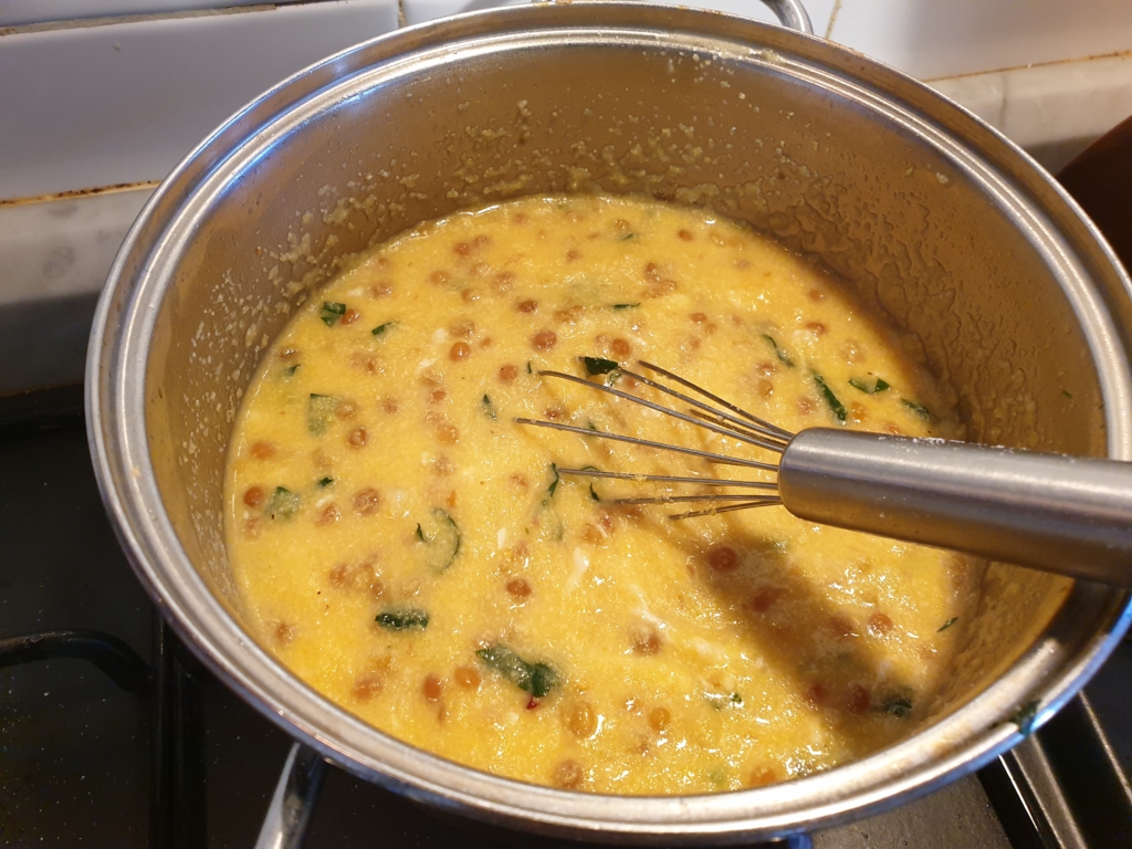 Polenta Taragna con Aglione della Valdichiana, Cavolo nero e Lenticchie - Agricola Valdichiana Rampi - Filosofie Cucina